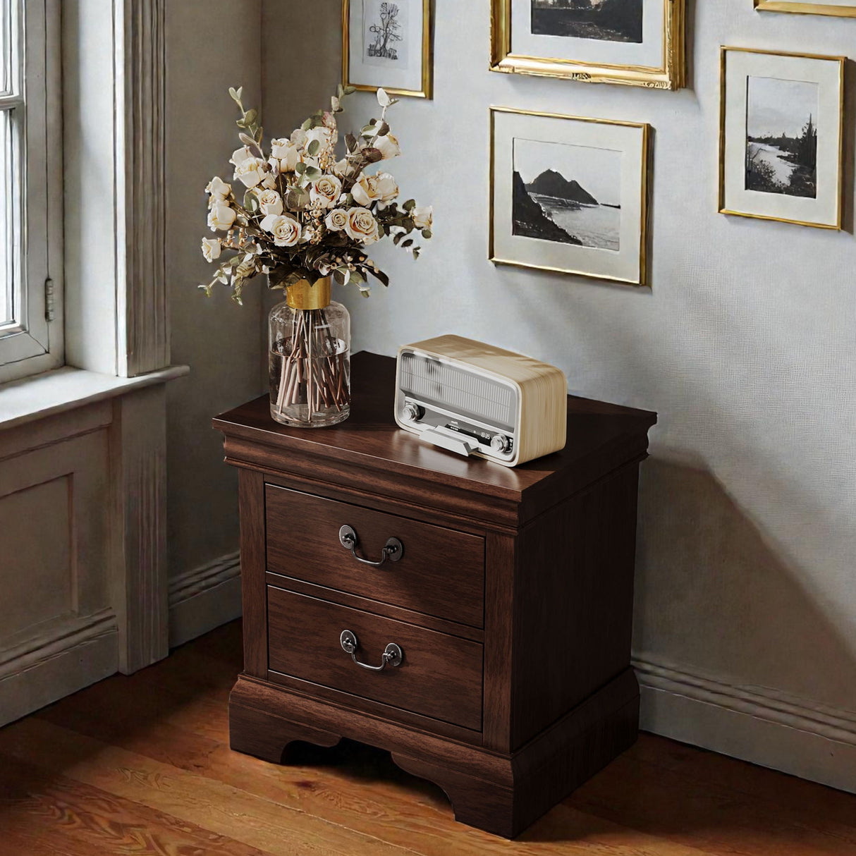 Nightstand With 2 Drawers