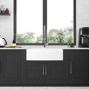 Farmhouse Sink, Apron Front Single Bowl With Arch Edge Design