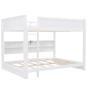 Bunk Bed With Storage Cabinets And USB Ports