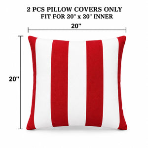 2 Pack Outdoor Lumbar Pillow Covers