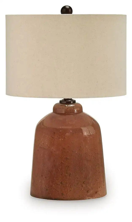 Aaleahya - Glass Table Lamp - Rust - Best Buy Furniture