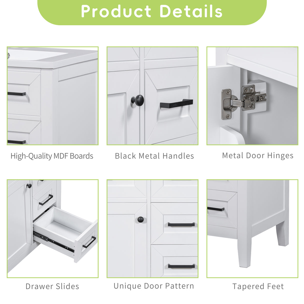 30" Bathroom Vanity Cabinet Base Without Sink