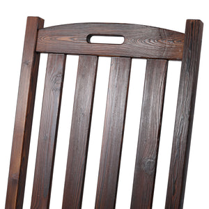 Oversized Porch Rocker Chair With Wide Seat And Tall Backrest