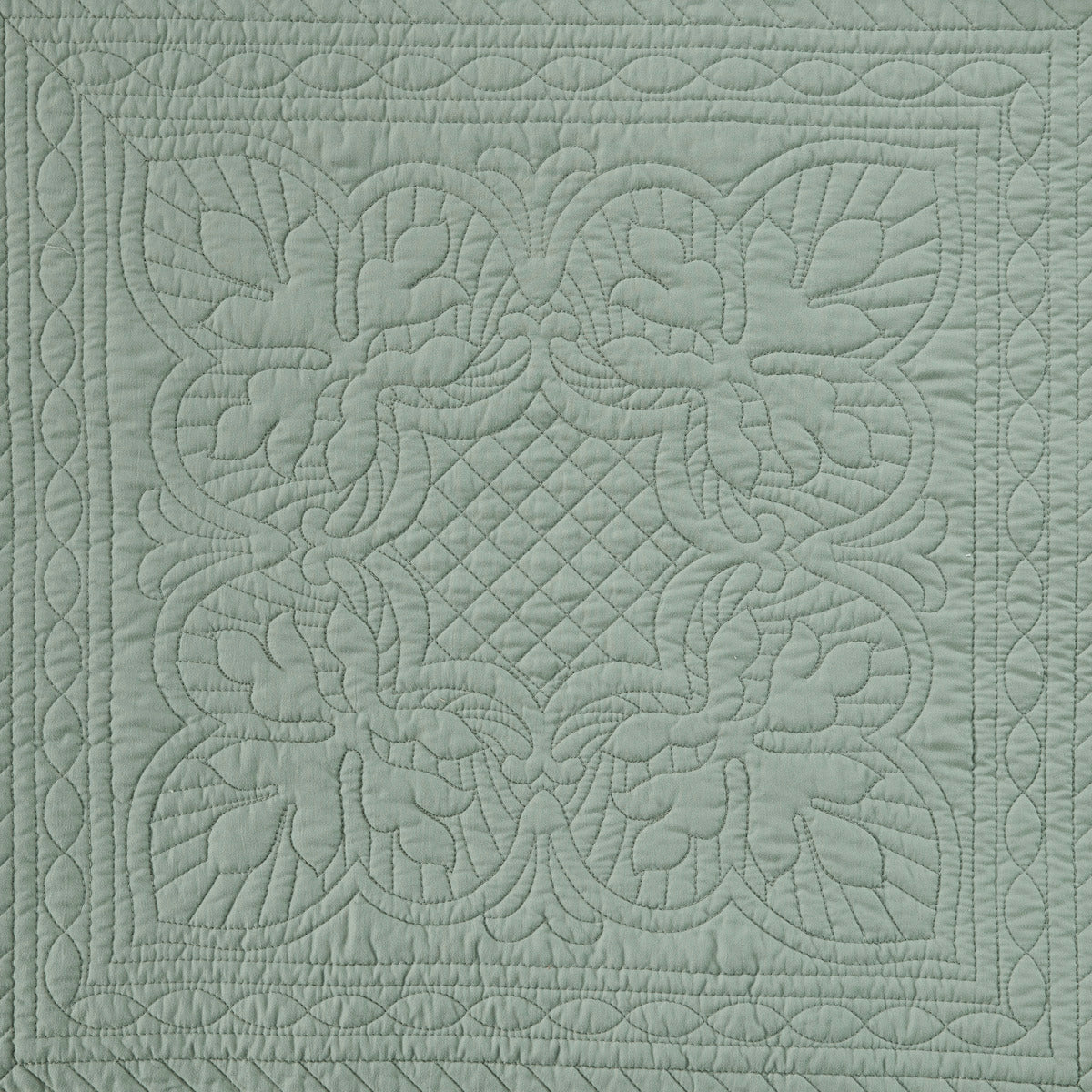 6 Piece Reversible Scalloped Edge Daybed Cover Set - Seafoam