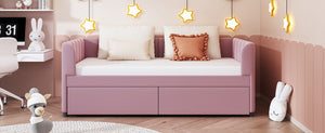Upholstered Daybed With Ergonomic Design Backrest
