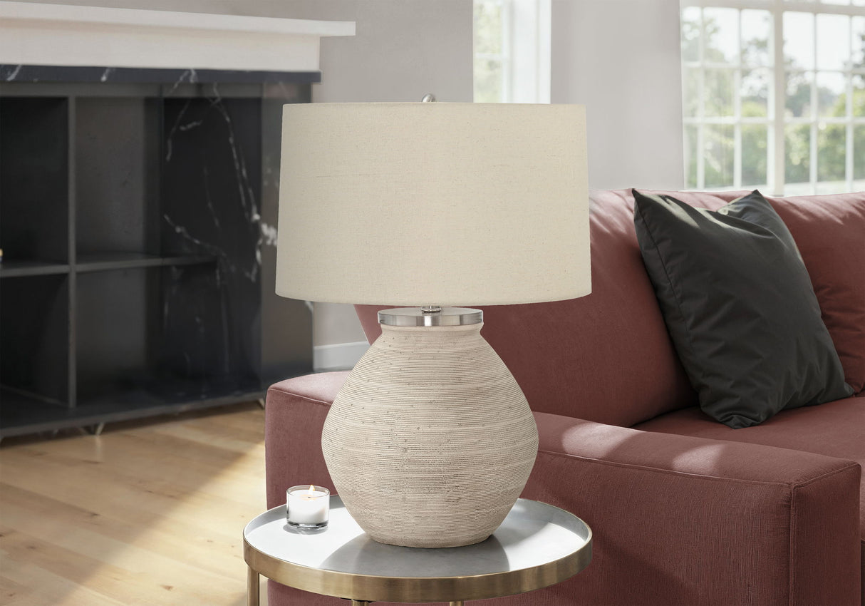 Lighting, Table Lamp, Concrete, Resin, Contemporary - Cream - Best Buy Furniture