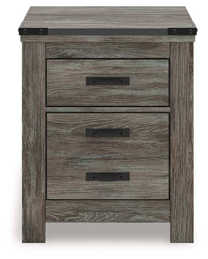 Frandern - Two Drawer Night Stand - Gray - Best Buy Furniture