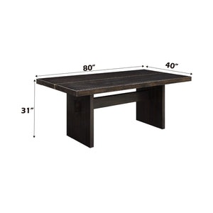 Jaramillo - Rustic Dining Table - Espresso / Gold - Best Buy Furniture