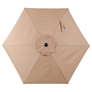 10FT Patio Umbrella with Push Button Tilt and Crank Mechanism