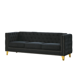 Modern Sofa With Button Tufting, Upholstered Couch For Living Room