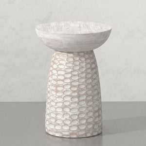 Elmford 13W Round Pedestal Dimple Accent Table