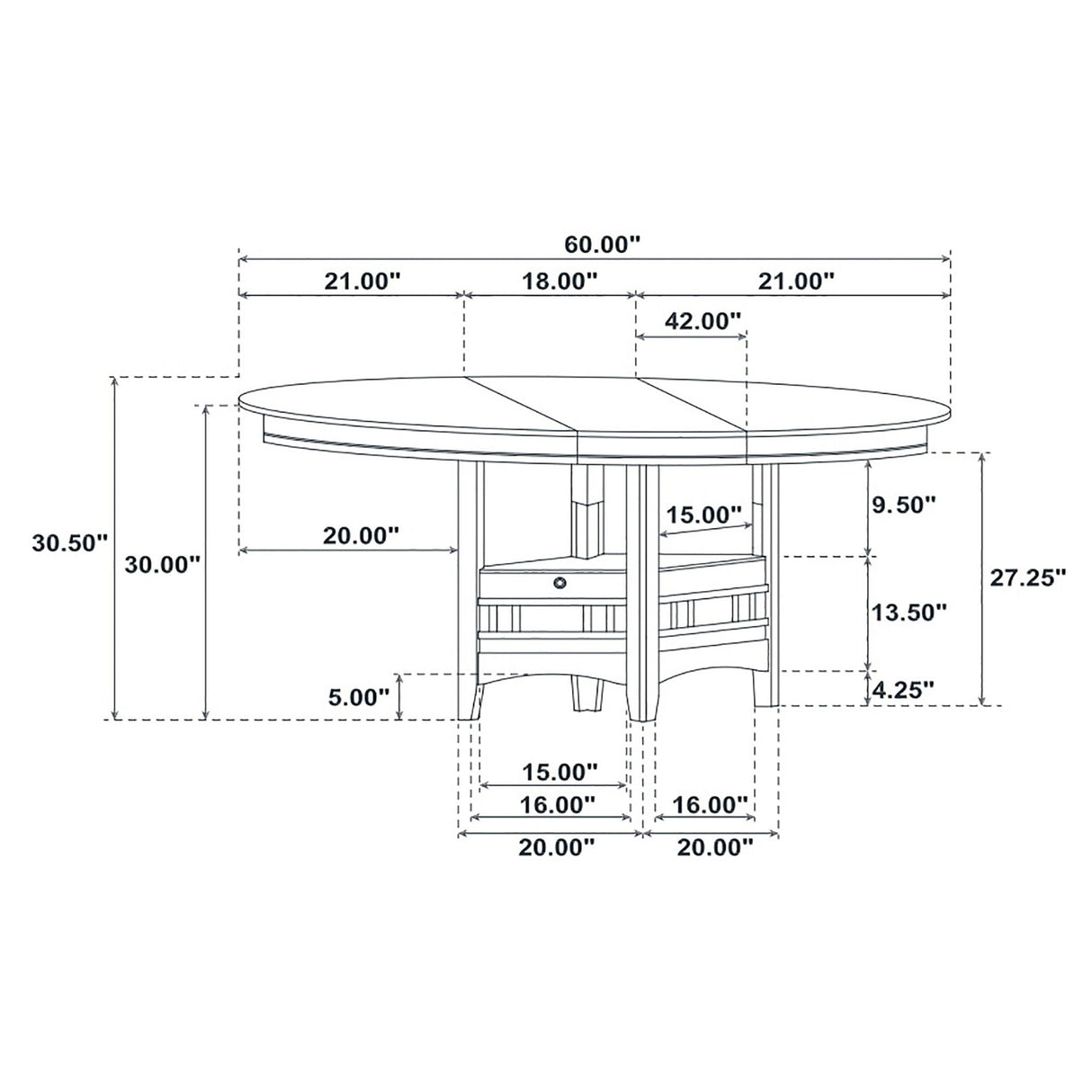 Illkirch - Oval Extension Leaf Dining Table With Expandable Surface - Espresso