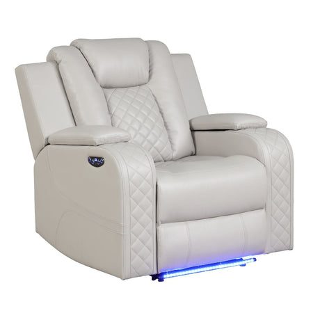 Benz - LED & Power Recliner Chair With Adjustable Headrest