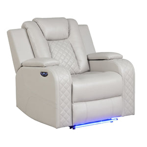 Benz - LED & Power Recliner Chair With Adjustable Headrest