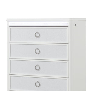 Abigale - 5 Drawer Chest With LED Lighting - White
