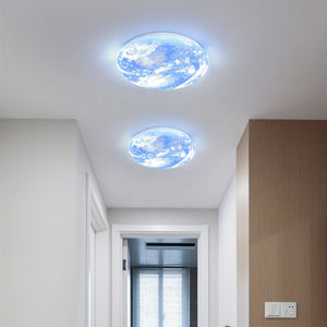 Modern LED Flush Ceiling Light Earth Globe 3CCT Daylight White Smart Control