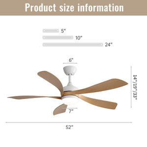 45-Inch Ceiling Fan with DC Motor and Integrated Light - view 3