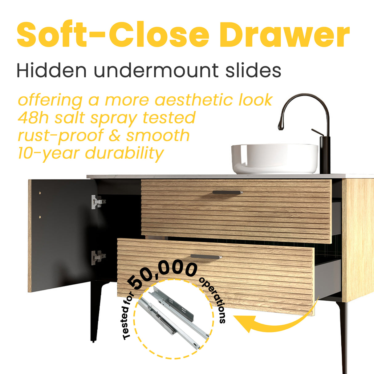 Emilia 48" Striped Bathroom Vanity