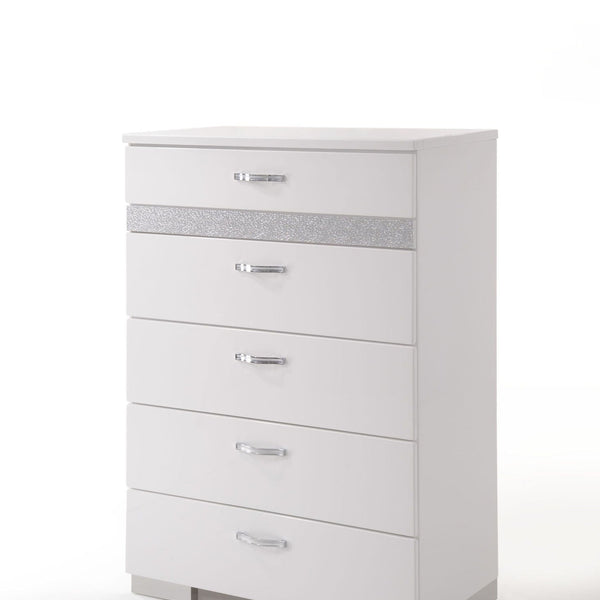 Naima II - High Gloss Chest - White - Best Buy Furniture