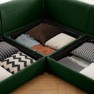Modern Modular Sectional Sofa With Storag, Contemporary Cylindrical Design