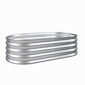 Heavy Duty Galvanized Raised Garden Bed Kit For Vegetables, Flowers & Herbs