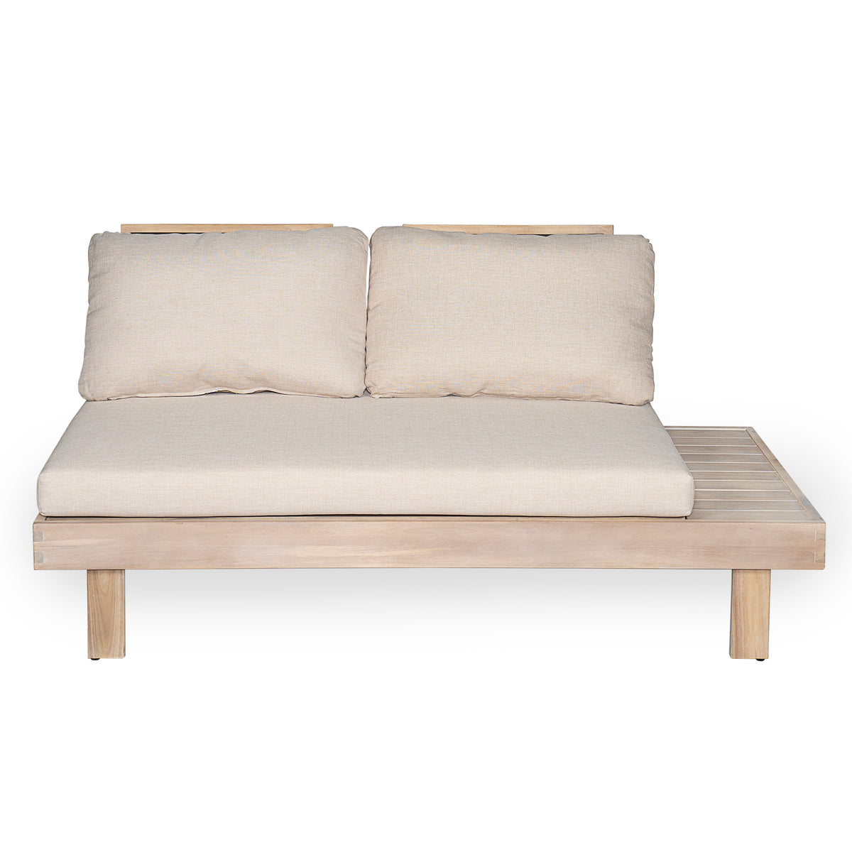Topia Left and Right 2 Seater Sofa Set - Light White + Sand
