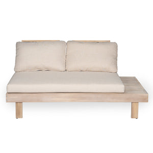 Topia Left and Right 2 Seater Sofa Set - Light White + Sand