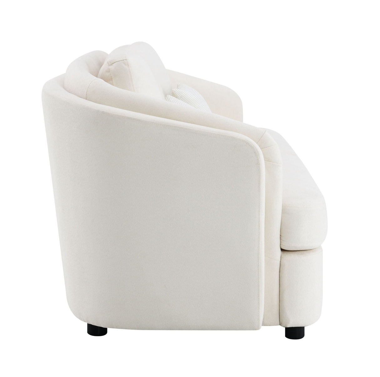 Mariko - Linen Sofa With 2 Toss Pillows - Beige - Best Buy Furniture
