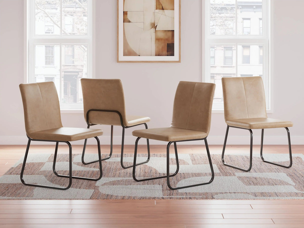 Pharwynn - Dining Upholstered Side Chair (Set of 4) - Toast - Best Buy Furniture