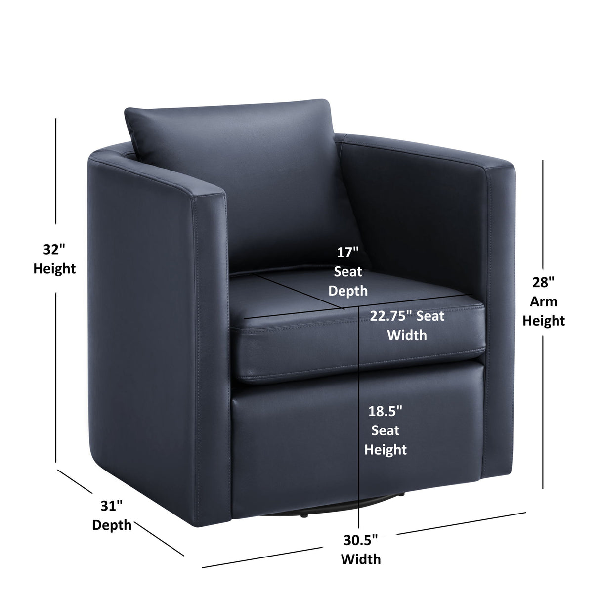 Sutton - Swivel Barrel Chair