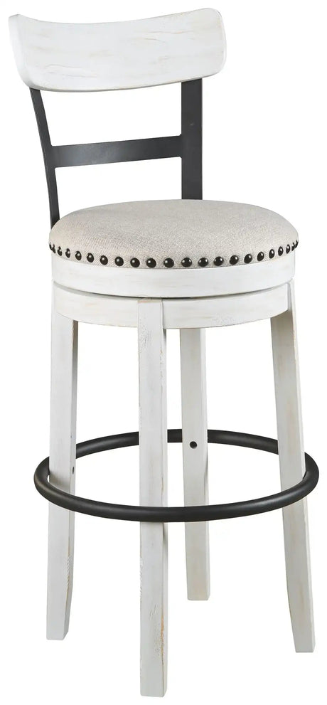 Valebeck - Tall Upholstered Swivel Barstool - Best Buy Furniture