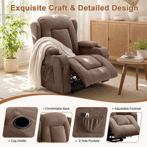 Power Lift Recliner Chair with Massage and Heat - Cotton