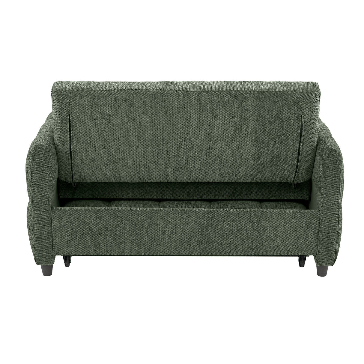Loveseat Sofa Pull-Out Bed With Adjustable Backrest, 3 USB Ports And 2 Lumbar Pillows For Living Room
