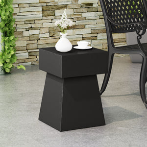 Outdoor Side Table, Patio End Table - Black - Best Buy Furniture