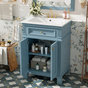 24'' Vintage Elegance Bathroom Cabinet