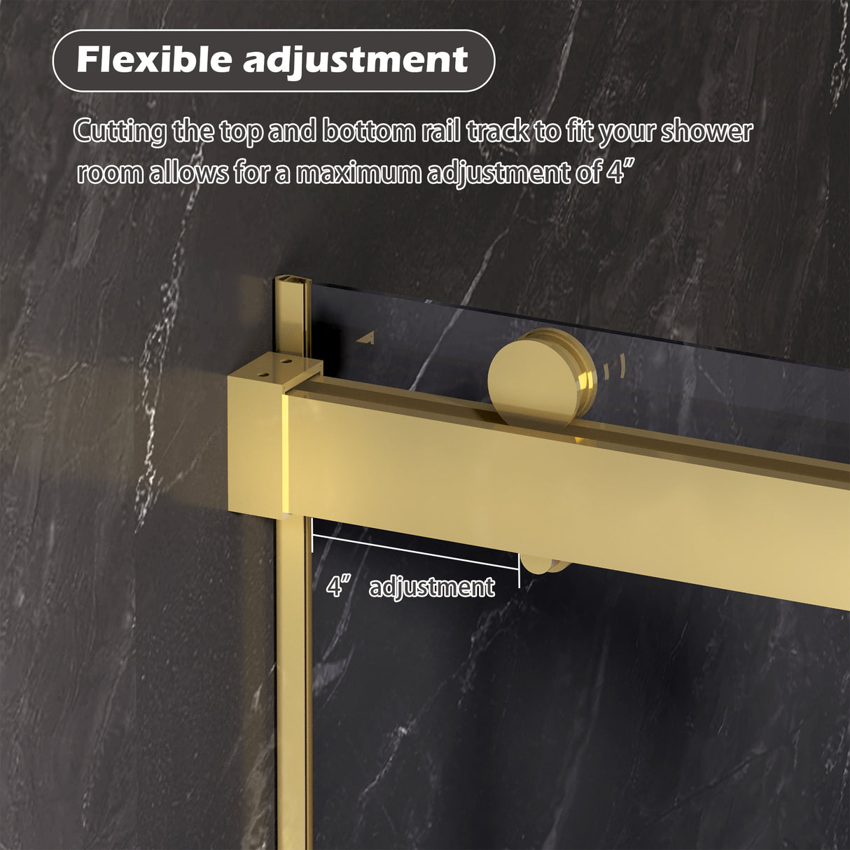 Dual Sliding Frameless Shower Door 44-48 in W x 75 in H