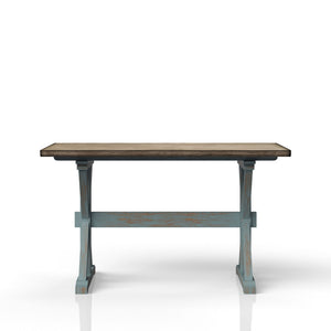 X Based Counter Height Dining Table - Aqua Blue