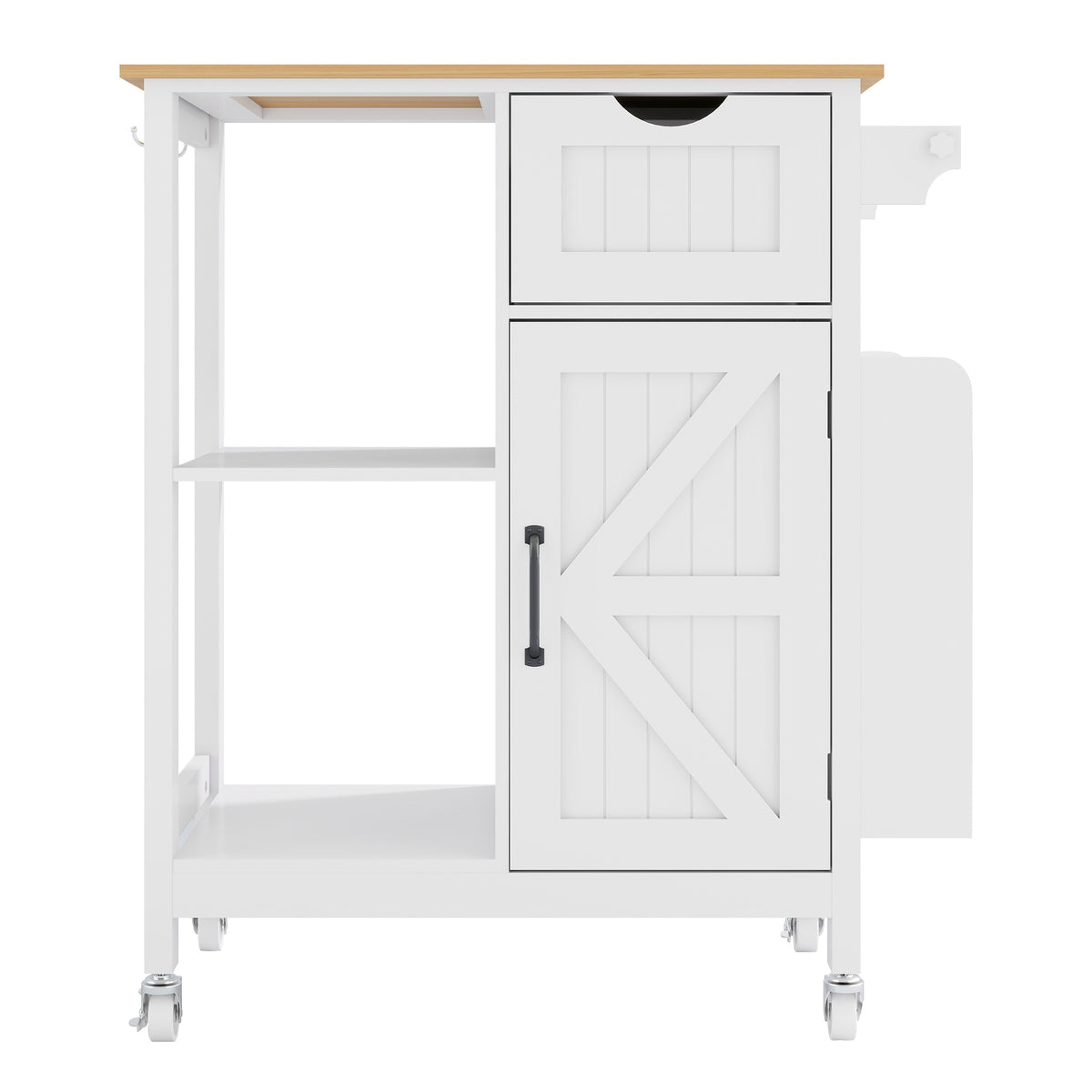 Kitchen Island Cart with Mobile Storage Cabinets