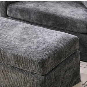 Accent Chair With Ottoman, Includes 2 Bolster Pillows