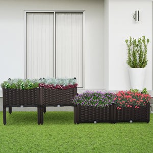 Outsunny 4 Piece Raised Garden Bed with Legs