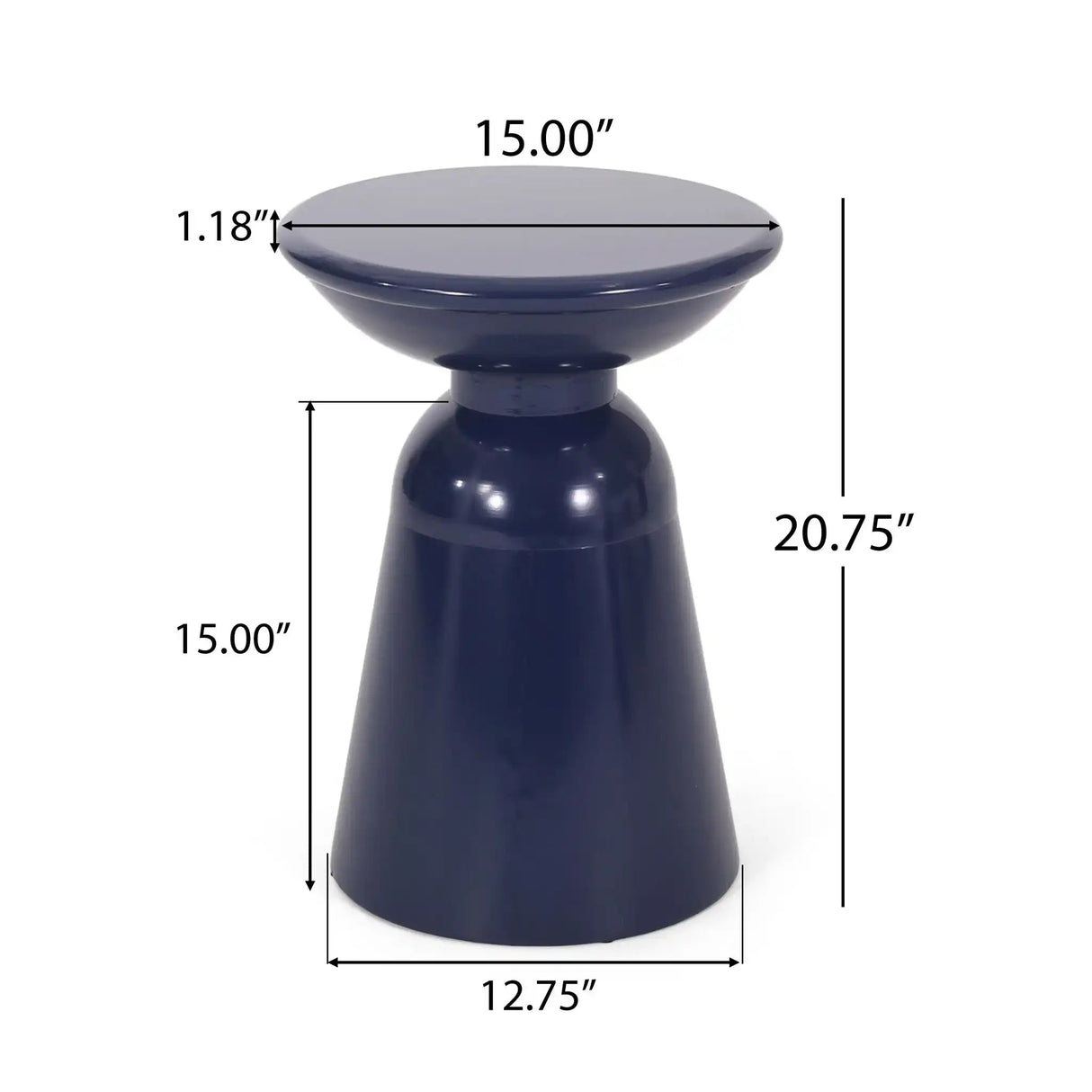 Outdoor Modern Metal End Large Table - Best Buy Furniture