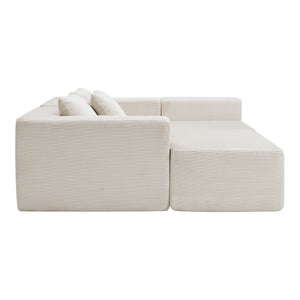 107" Compressed Sectional Sofa (Beige)