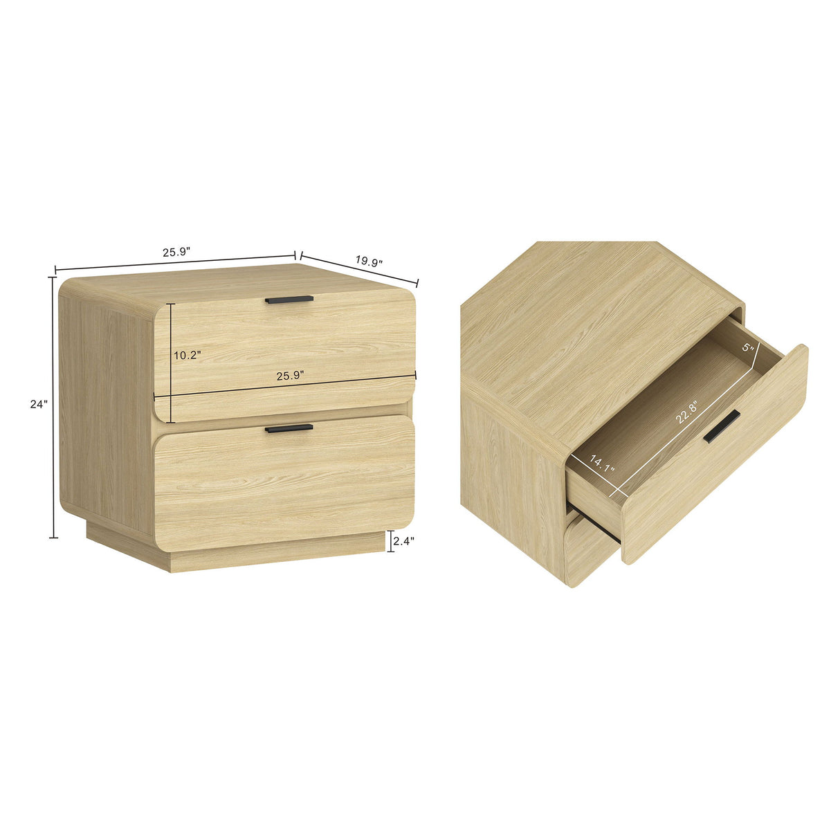 Chrystie - Modern Nightstand