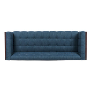 Contemporary Mid-Century Charm 3 Seater Sofa With Button Tufted Waffle Stitching