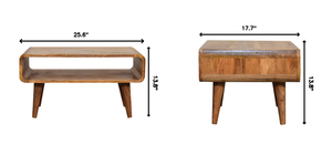 Solid Wood Media Unit, Open Slot, Oak-ish