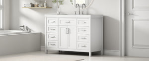 48" Bathroom Vanity with Sink, 2 Doors and 8 Drawers
