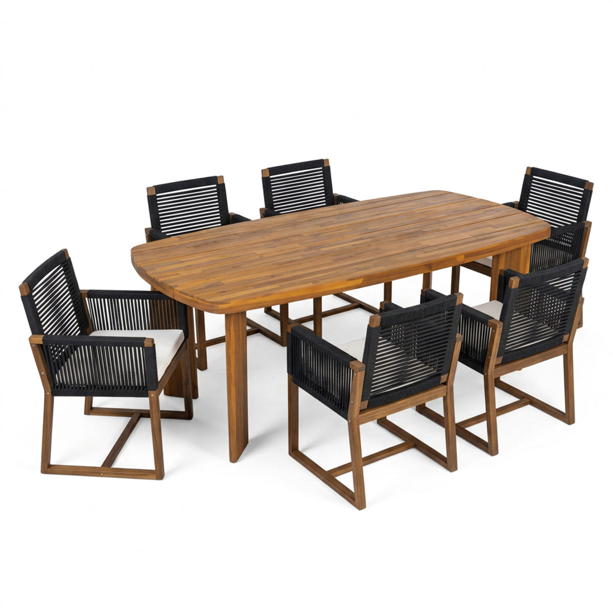 7-Piece Acacia Wood Outdoor Dining Set