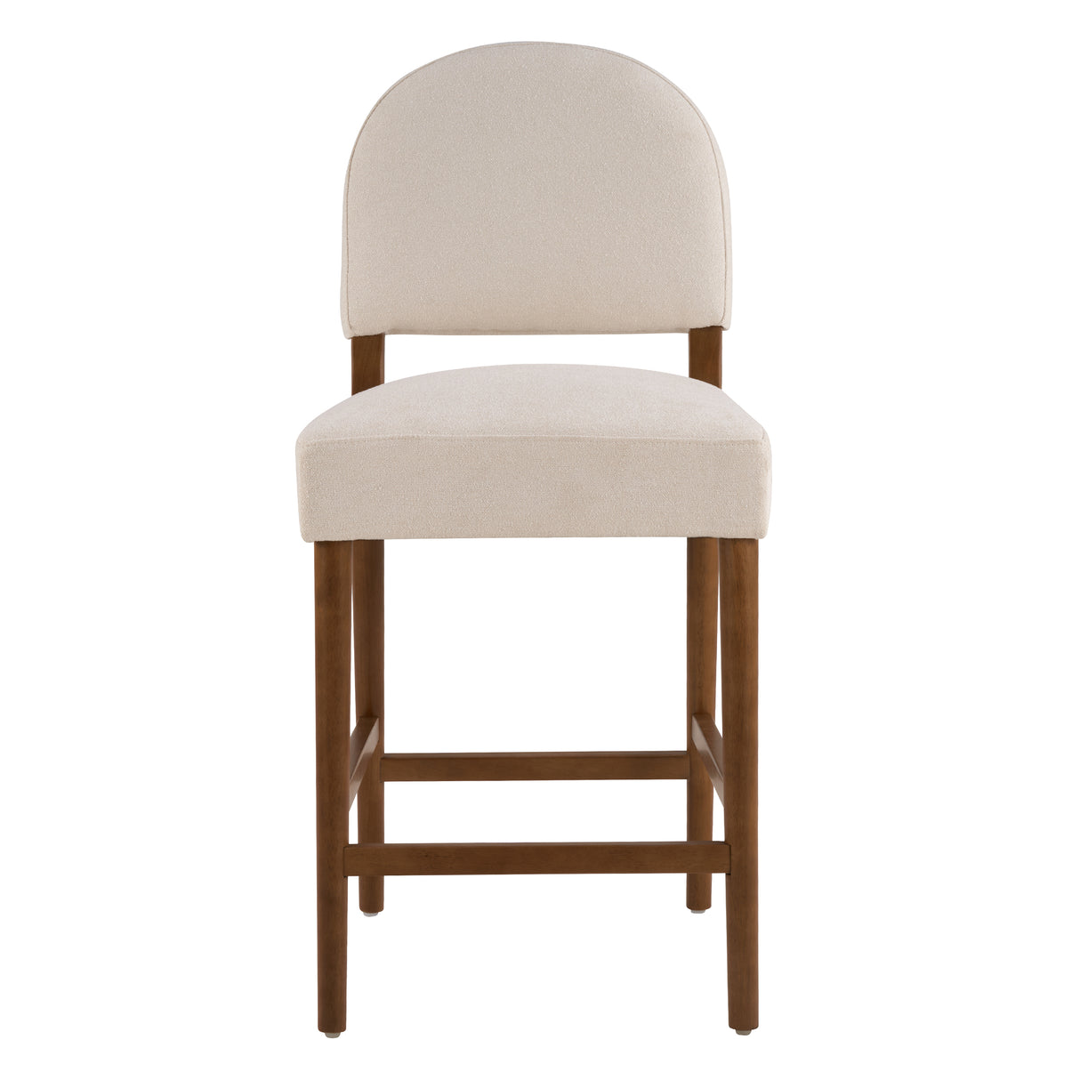 26'' Seat Height Fabric & Rubberwood Bar Stool