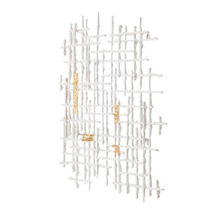 Iron Wall Decor - White / Gold
