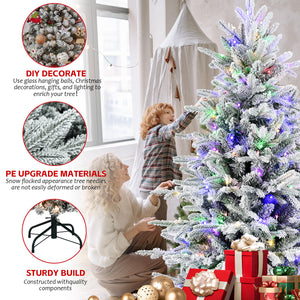 Premium 8FT Flocked Artificial Christmas Tree